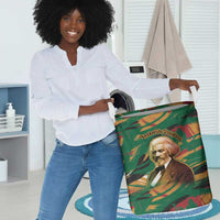 Frederick Douglass Laundry Basket Green Abstract Design Civil Rights Leader Quote on Race and Humanity - Wonder Print Shop