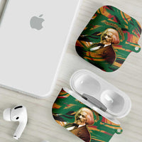 Frederick Douglass AirPods Case Green Abstract Design Civil Rights Leader Quote on Race and Humanity - Wonder Print Shop
