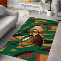 Frederick Douglass Area Rug Green Abstract Design Civil Rights Leader Quote on Race and Humanity - Wonder Print Shop