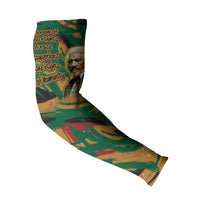 Frederick Douglass Arm Sleeves Green Abstract Design Civil Rights Leader Quote on Race and Humanity - Wonder Print Shop
