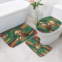 Frederick Douglass Bathroom Set Green Abstract Design Civil Rights Leader Quote on Race and Humanity - Wonder Print Shop