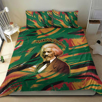 Frederick Douglass Bedding Set Green Abstract Design Civil Rights Leader Quote on Race and Humanity - Wonder Print Shop