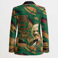 Frederick Douglass Blazer Green Abstract Design Civil Rights Leader Quote on Race and Humanity - Wonder Print Shop