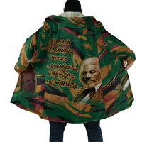 Frederick Douglass Cloak Green Abstract Design Civil Rights Leader Quote on Race and Humanity - Wonder Print Shop