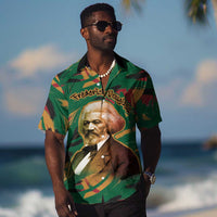 Frederick Douglass Hawaiian Shirt Green Abstract Design Civil Rights Leader Quote on Race and Humanity TS04