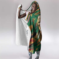 Frederick Douglass Hooded Blanket Green Abstract Design Civil Rights Leader Quote on Race and Humanity - Wonder Print Shop