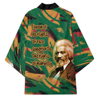 Frederick Douglass Kimono Green Abstract Design Civil Rights Leader Quote on Race and Humanity - Wonder Print Shop