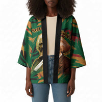 Frederick Douglass Kimono Green Abstract Design Civil Rights Leader Quote on Race and Humanity - Wonder Print Shop