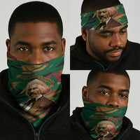 Frederick Douglass Neck Gaiter Green Abstract Design Civil Rights Leader Quote on Race and Humanity - Wonder Print Shop