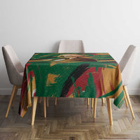 Frederick Douglass Tablecloth Green Abstract Design Civil Rights Leader Quote on Race and Humanity - Wonder Print Shop