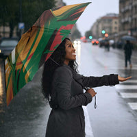 Frederick Douglass Umbrella Green Abstract Design Civil Rights Leader Quote on Race and Humanity - Wonder Print Shop