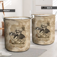 Frederick Douglass Laundry Basket Sepia Newspaper Collage Civil Rights March Historic Quote Design - Wonder Print Shop