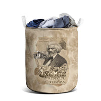 Frederick Douglass Laundry Basket Sepia Newspaper Collage Civil Rights March Historic Quote Design - Wonder Print Shop