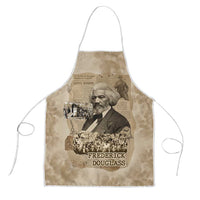 Frederick Douglass Apron Sepia Newspaper Collage Civil Rights March Historic Quote Design - Wonder Print Shop