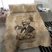 Frederick Douglass Bedding Set Sepia Newspaper Collage Civil Rights March Historic Quote Design - Wonder Print Shop