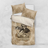 Frederick Douglass Bedding Set Sepia Newspaper Collage Civil Rights March Historic Quote Design - Wonder Print Shop