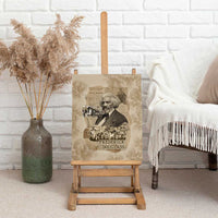 Frederick Douglass Canvas Wall Art Sepia Newspaper Collage Civil Rights March Historic Quote Design - Wonder Print Shop