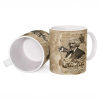 Frederick Douglass Ceramic Mug Sepia Newspaper Collage Civil Rights March Historic Quote Design - Wonder Print Shop