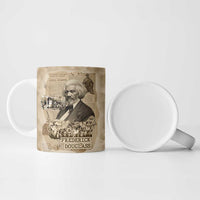 Frederick Douglass Ceramic Mug Sepia Newspaper Collage Civil Rights March Historic Quote Design - Wonder Print Shop