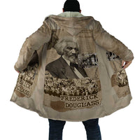 Frederick Douglass Cloak Sepia Newspaper Collage Civil Rights March Historic Quote Design - Wonder Print Shop