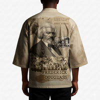 Frederick Douglass Kimono Sepia Newspaper Collage Civil Rights March Historic Quote Design - Wonder Print Shop