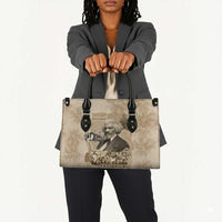 Frederick Douglass Leather Bag Sepia Newspaper Collage Civil Rights March Historic Quote Design - Wonder Print Shop