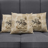 Frederick Douglass Pillow Cover Sepia Newspaper Collage Civil Rights March Historic Quote Design - Wonder Print Shop