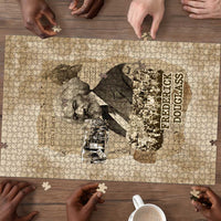 Frederick Douglass Puzzle Sepia Newspaper Collage Civil Rights March Historic Quote Design - Wonder Print Shop