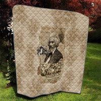 Frederick Douglass Quilt Sepia Newspaper Collage Civil Rights March Historic Quote Design - Wonder Print Shop