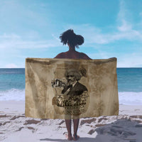 Frederick Douglass Sarong Sepia Newspaper Collage Civil Rights March Historic Quote Design - Wonder Print Shop