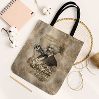 Frederick Douglass Tote Bag Sepia Newspaper Collage Civil Rights March Historic Quote Design - Wonder Print Shop