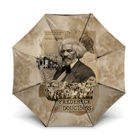 Frederick Douglass Umbrella Sepia Newspaper Collage Civil Rights March Historic Quote Design - Wonder Print Shop