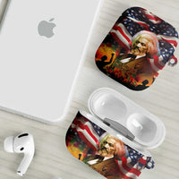 Frederick Douglass AirPods Case American Flag Background Powerful Quote Build Strong Children Civil Rights Tribute - Wonder Print Shop