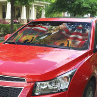 Frederick Douglass Auto Sun Shade American Flag Background Powerful Quote Build Strong Children Civil Rights Tribute - Wonder Print Shop