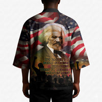 Frederick Douglass Kimono American Flag Background Powerful Quote Build Strong Children Civil Rights Tribute - Wonder Print Shop
