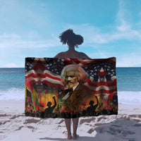 Frederick Douglass Sarong American Flag Background Powerful Quote Build Strong Children Civil Rights Tribute - Wonder Print Shop