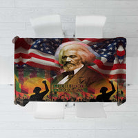 Frederick Douglass Tablecloth American Flag Background Powerful Quote Build Strong Children Civil Rights Tribute - Wonder Print Shop