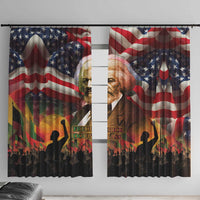 Frederick Douglass Window Curtain American Flag Background Powerful Quote Build Strong Children Civil Rights Tribute - Wonder Print Shop