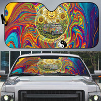 Free Your Mind Peace Love Collective Auto Sun Shade Psychedelic Hippie Vibes