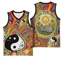 Free Your Mind Peace Love Collective Basketball Jersey Psychedelic Hippie Vibes