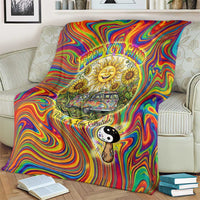 Free Your Mind Peace Love Collective Blanket Psychedelic Hippie Vibes