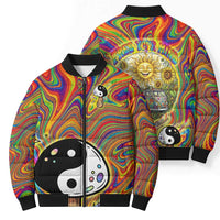 Free Your Mind Peace Love Collective Bomber Puffer Jacket Psychedelic Hippie Vibes