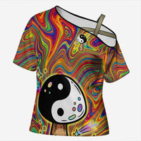 Free Your Mind Peace Love Collective Cross Shoulder Shirt Psychedelic Hippie Vibes