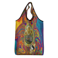 Free Your Mind Peace Love Collective Grocery Bag Psychedelic Hippie Vibes
