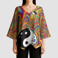 Free Your Mind Peace Love Collective Kimono Sleeve Blouse Psychedelic Hippie Vibes