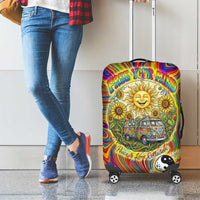 Free Your Mind Peace Love Collective Luggage Cover Psychedelic Hippie Vibes