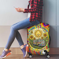 Free Your Mind Peace Love Collective Luggage Cover Psychedelic Hippie Vibes