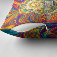 Free Your Mind Peace Love Collective Pillow Cover Psychedelic Hippie Vibes