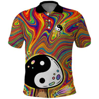 Free Your Mind Peace Love Collective Polo Shirt Psychedelic Hippie Vibes