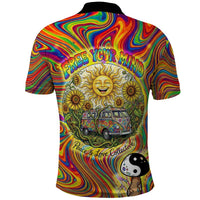 Free Your Mind Peace Love Collective Polo Shirt Psychedelic Hippie Vibes